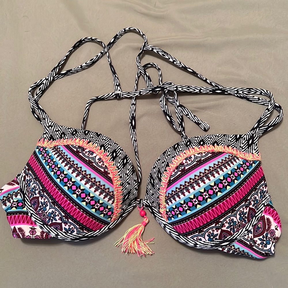 Multi-Colored Bikini Top